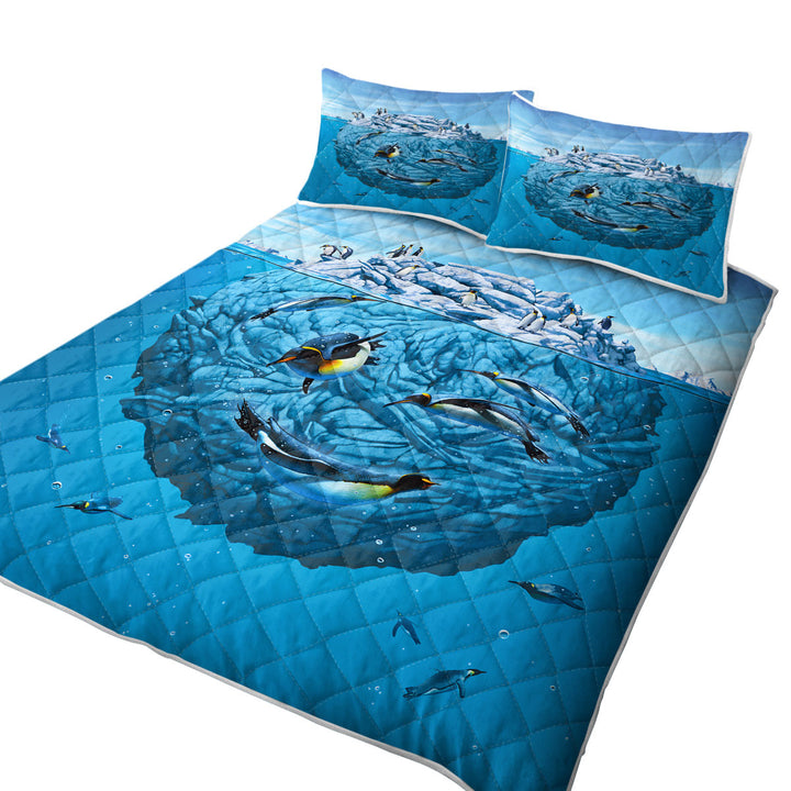 Coverlets with Animals Art Colony of Penguins