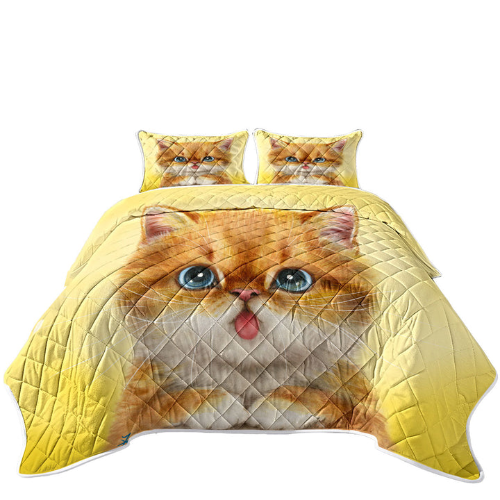 Coverlets with Blue Eyes Ginger Kitty Cat