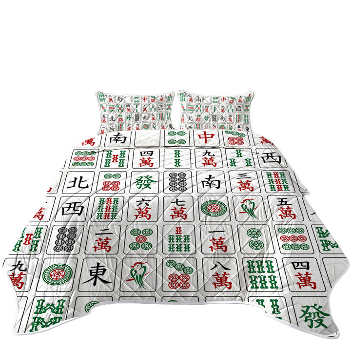 Coverlets with Cool Chinese Mahjong Tiles