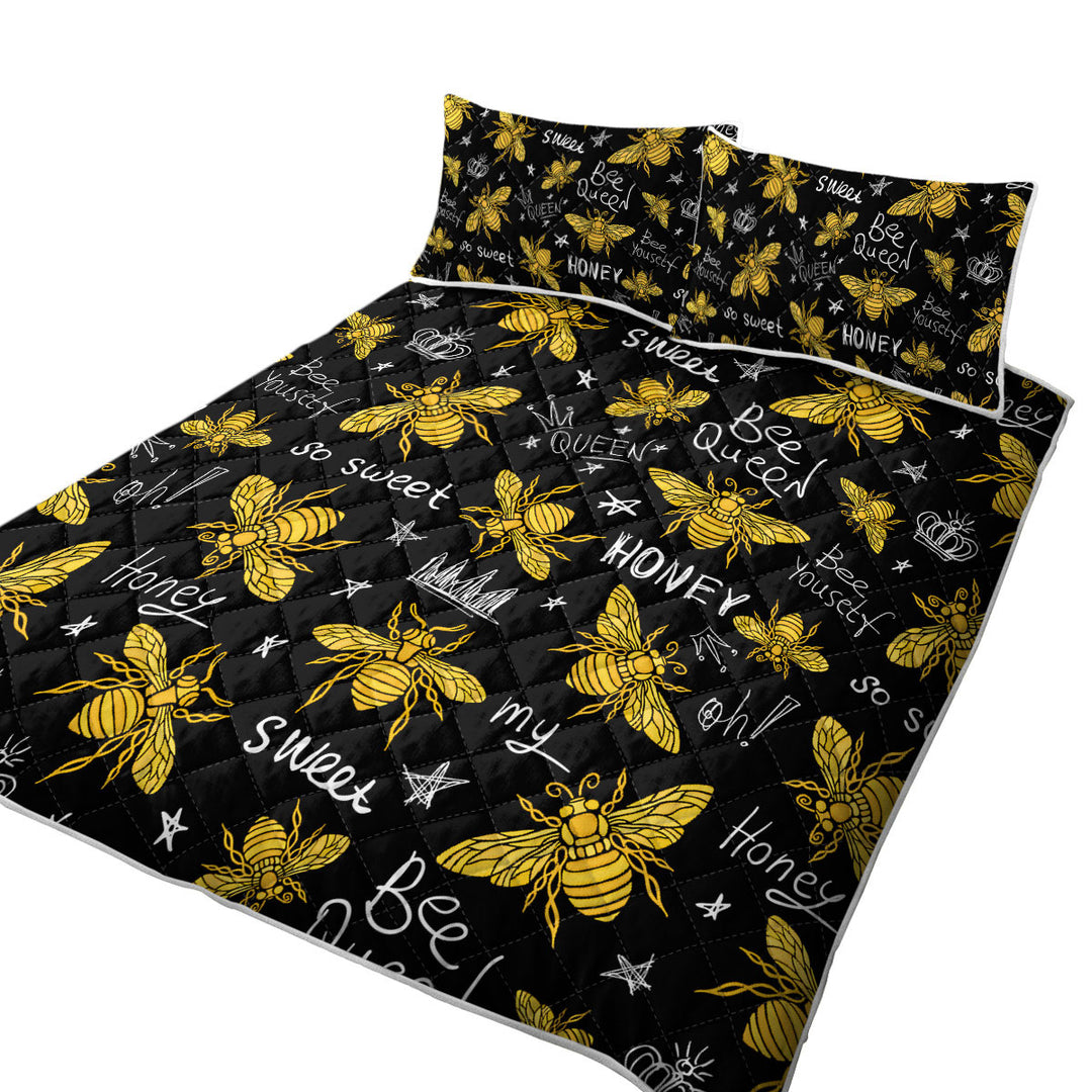 Coverlets with Cool Honey Bees