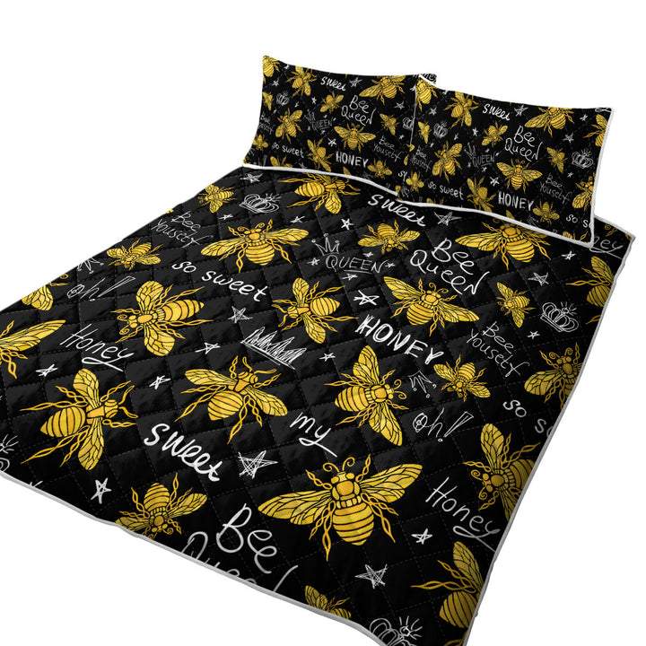 Coverlets with Cool Honey Bees