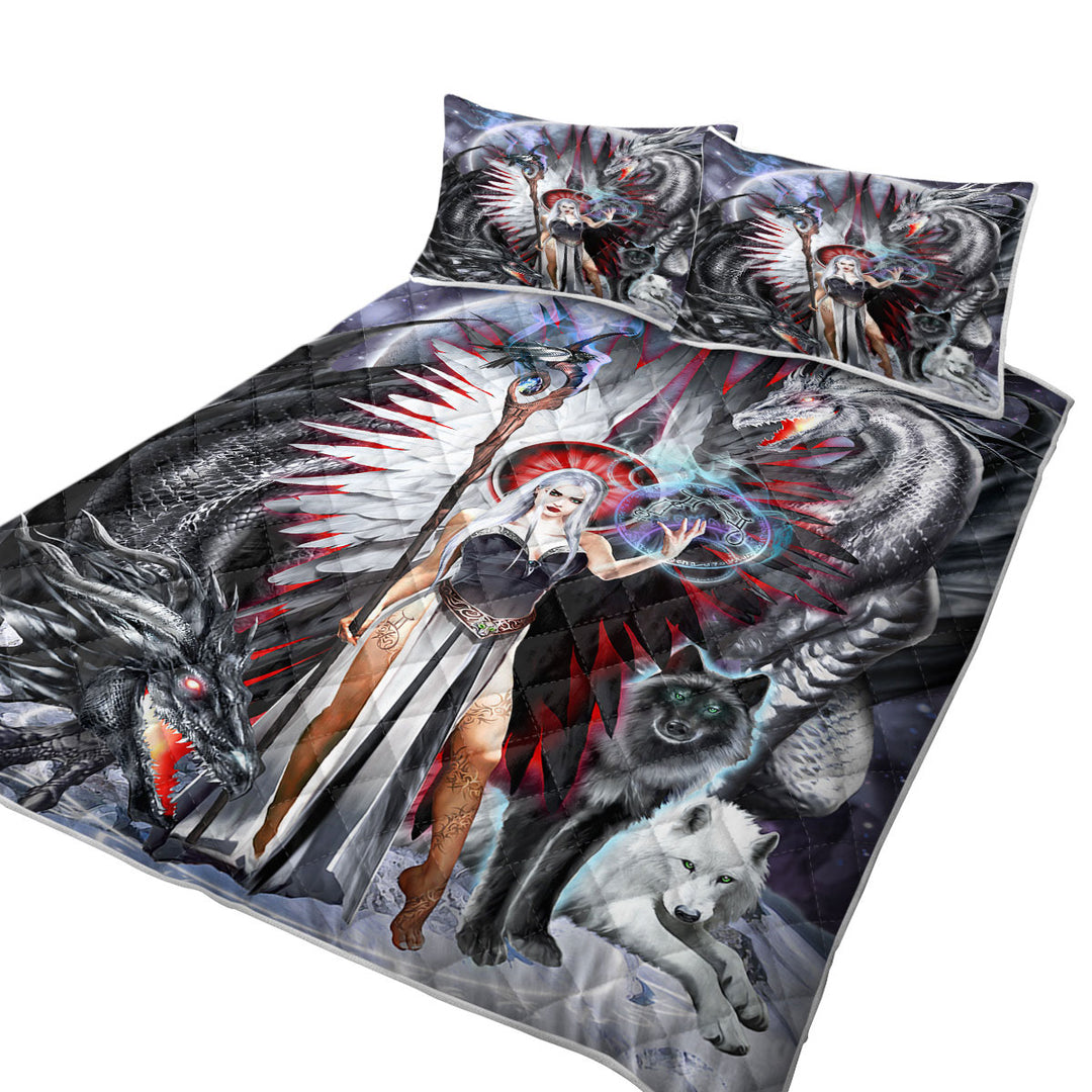 Coverlets with Fantasy Art Gemini Cool Angel and Friends