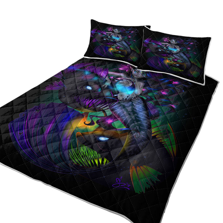 Coverlets with Fantasy Art The Anglerfish Mermaid