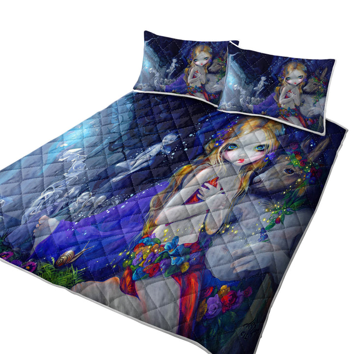 Coverlets with Fantasy Magical Art a Midsummer Night_s Dream