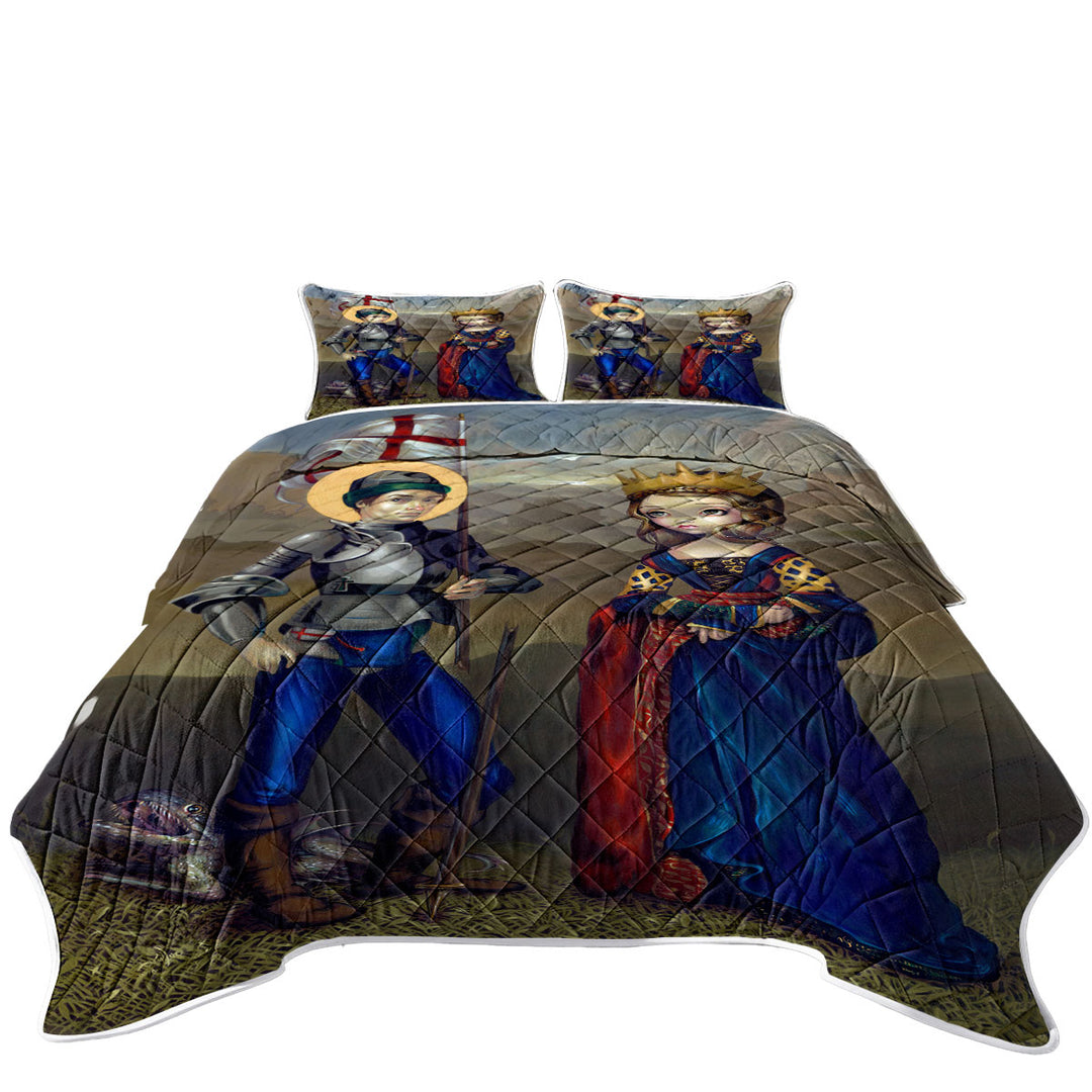 Coverlets with History Art Saint George and Princess Sabra