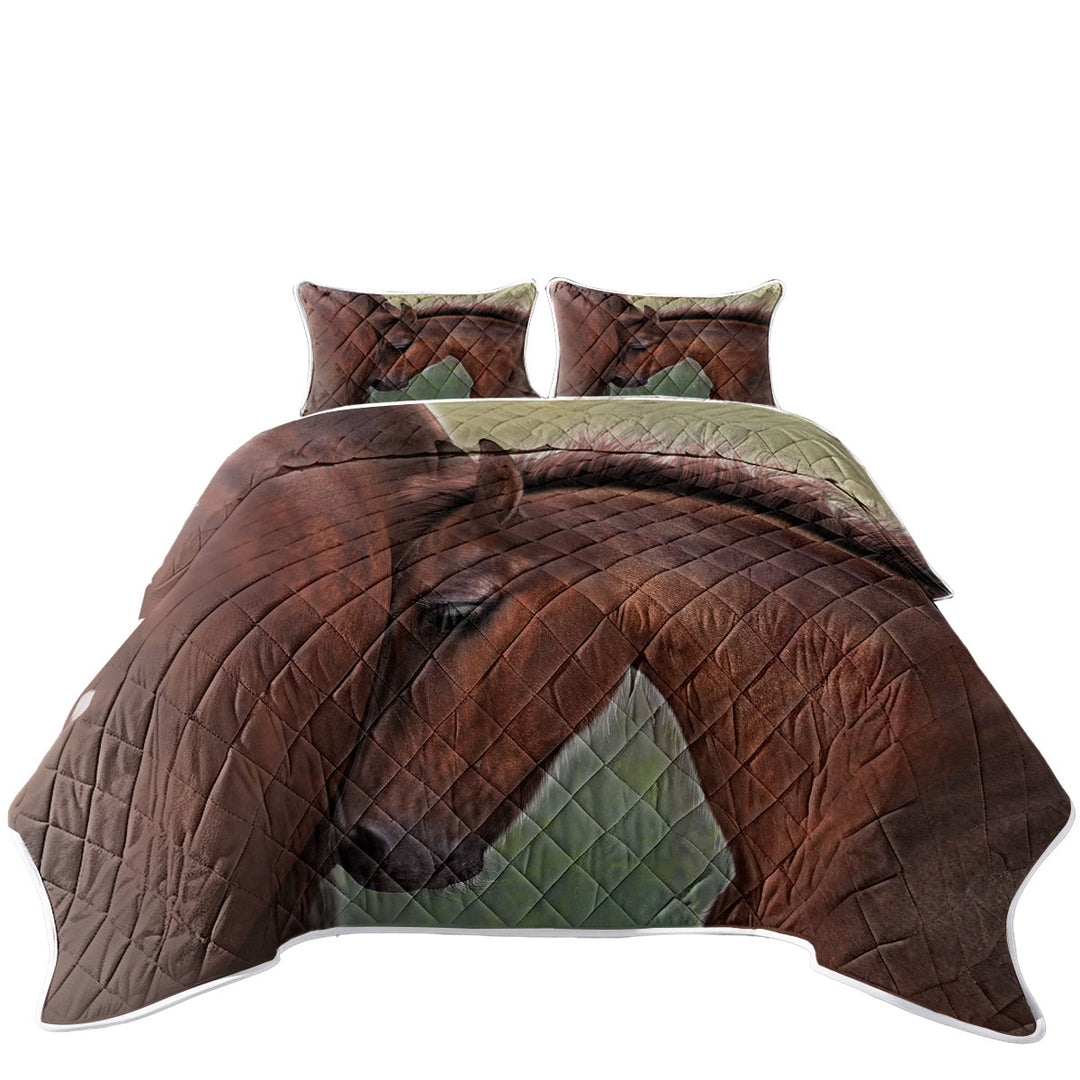 Coverlets with Horse Art Cute Momma with Foal
