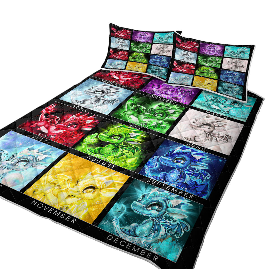 Coverlets with Multi Colored The Birthstones Lil Dragons