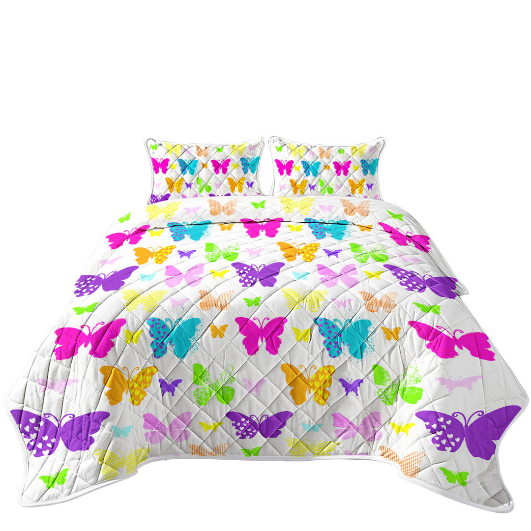 Coverlets with Multi Patterns Colorful Butterflies