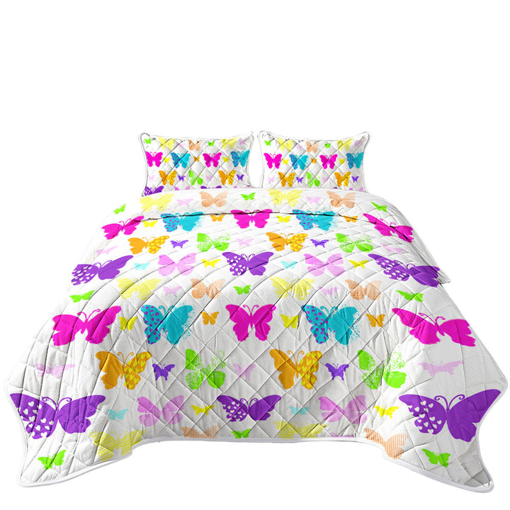 Coverlets with Multi Patterns Colorful Butterflies