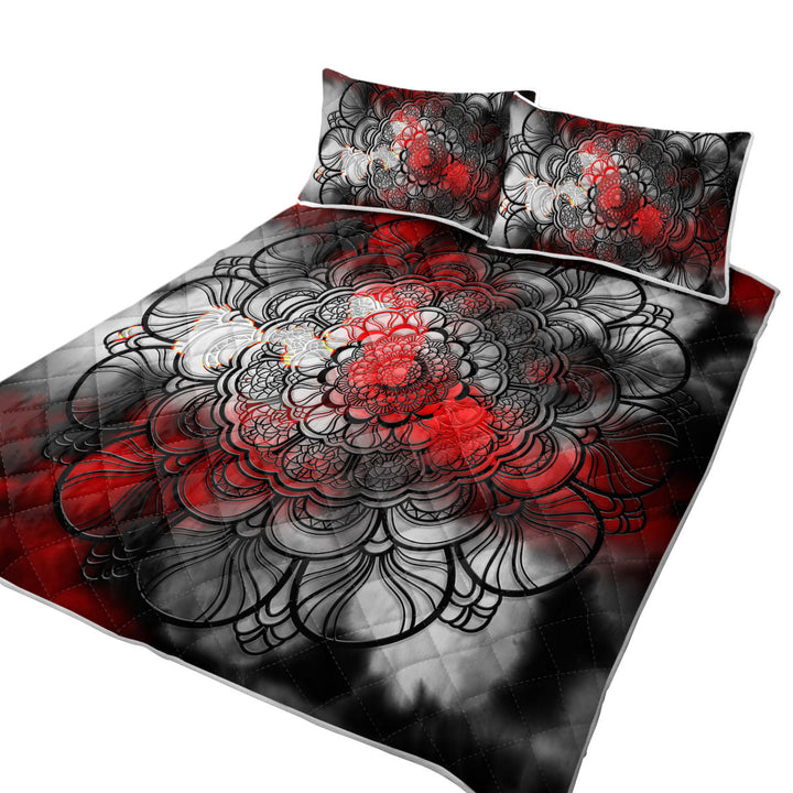 Coverlets with Red and Black Mandala