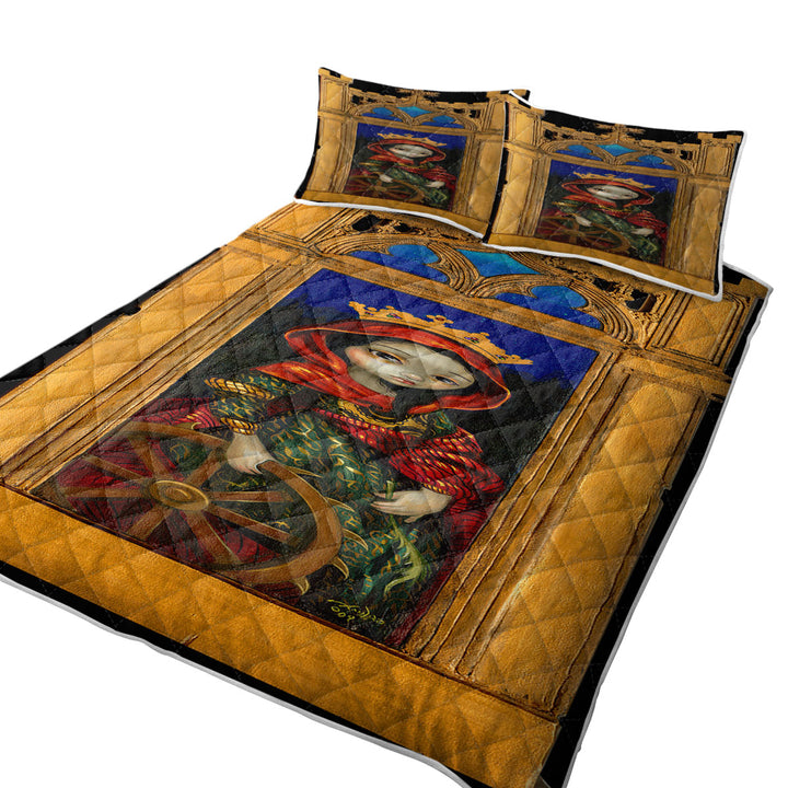 Coverlets with Renaissance Style Art Saint Catherine