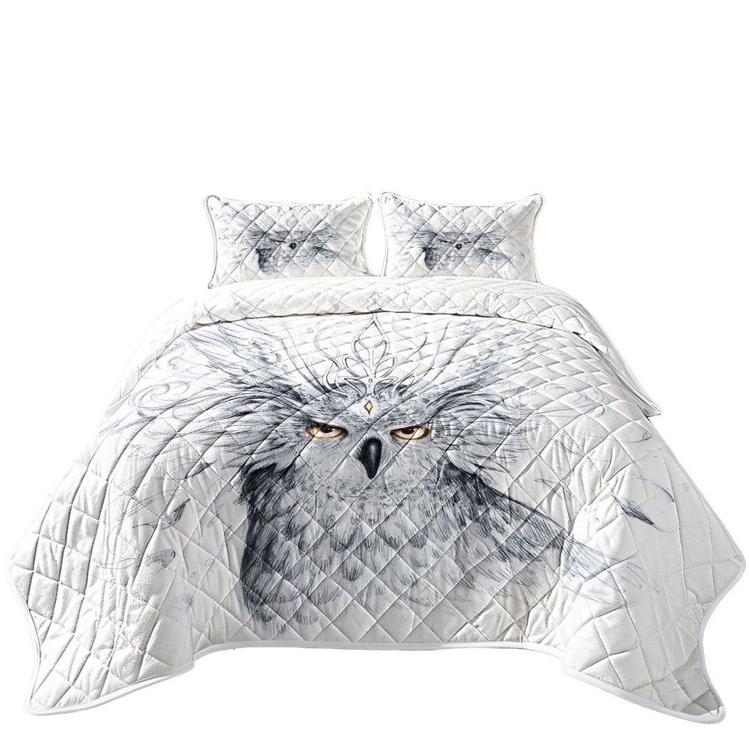 Coverlets with Royal Owl Drawing
