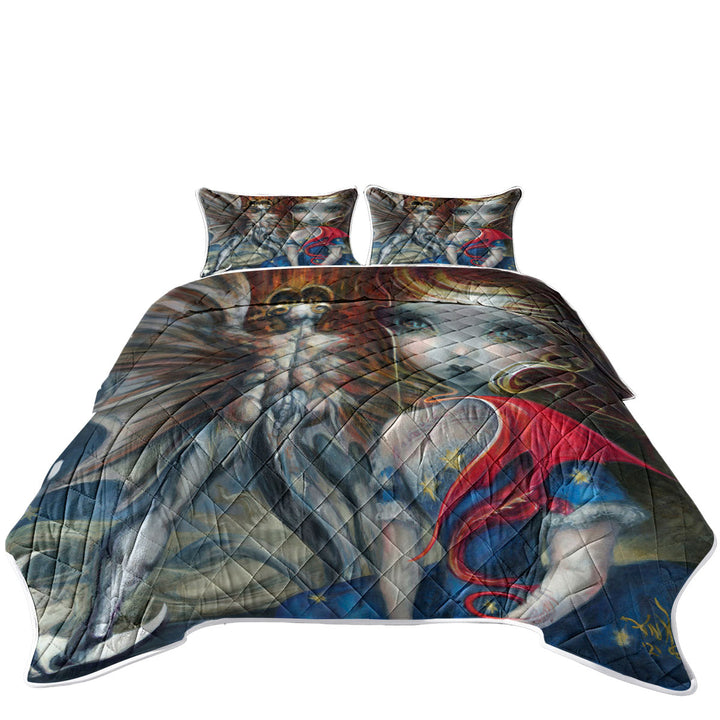 Coverlets with Scary Dragon Art Prints Great Red Dragonling