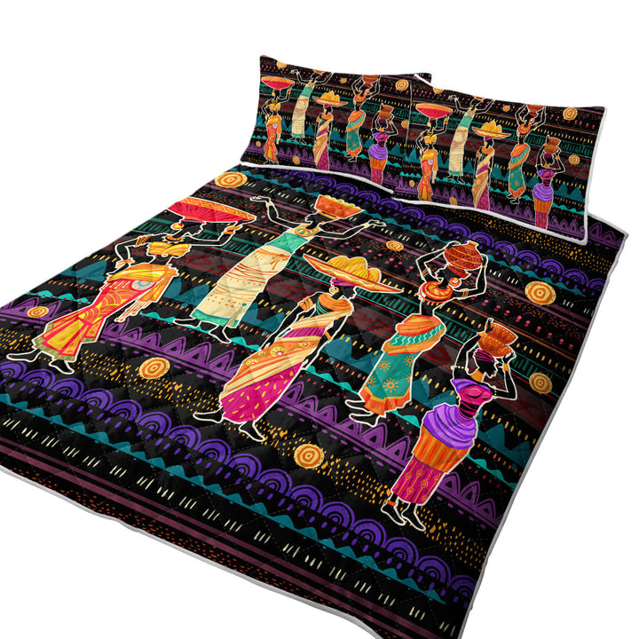 Coverlets with Traditional African Pattern Women