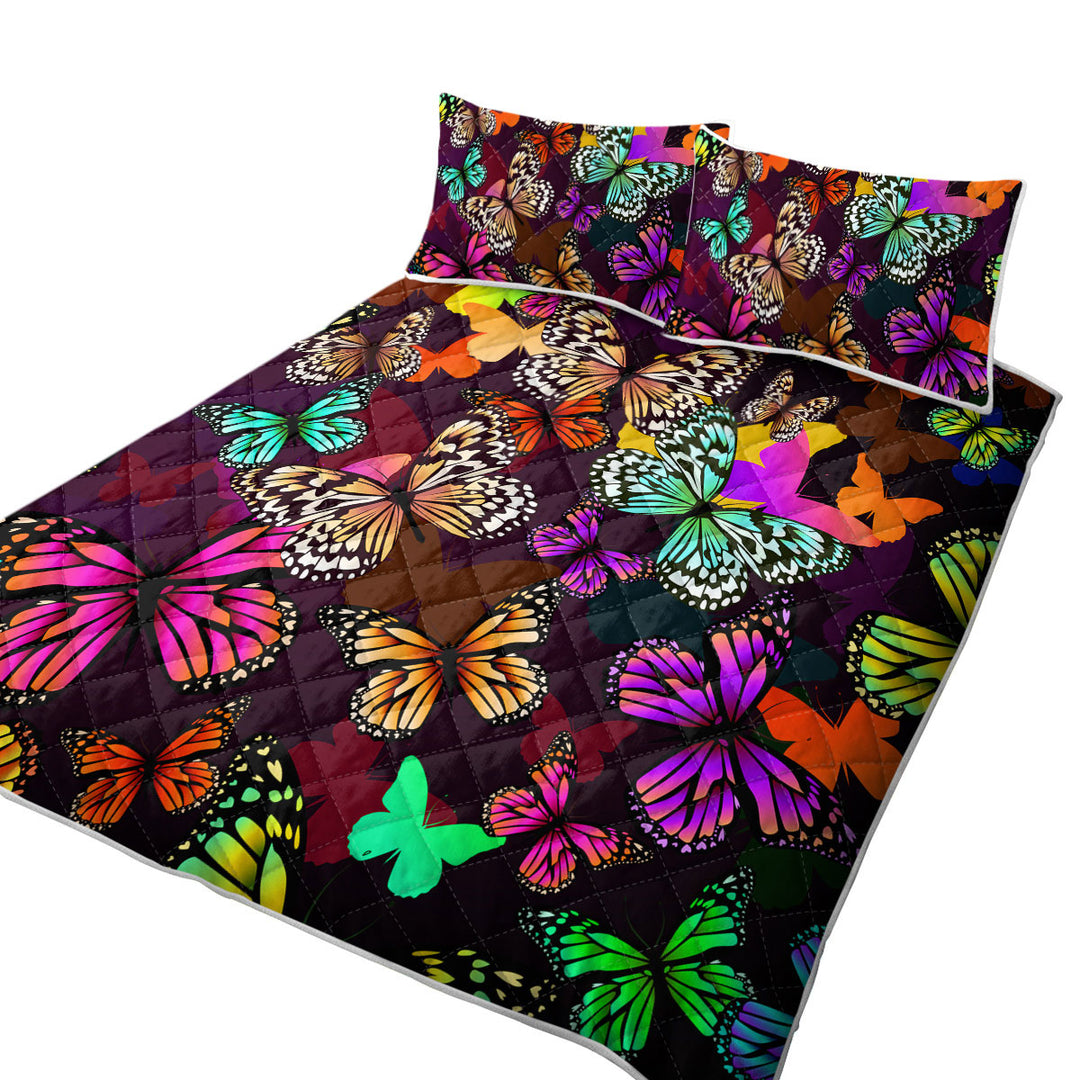 Coverlets with Vivid Colored Butterflies
