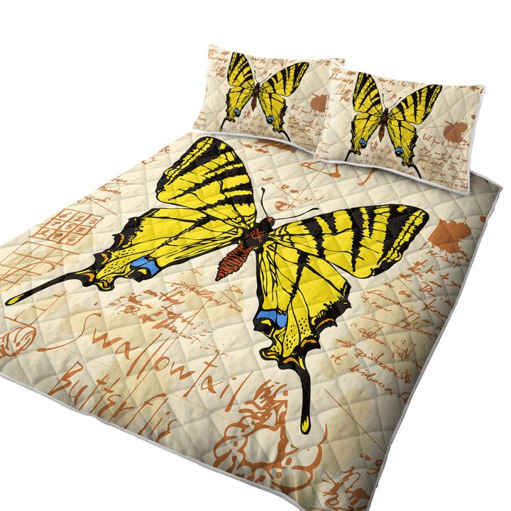 Coverlets with Yellow Swallowtail Butterfly