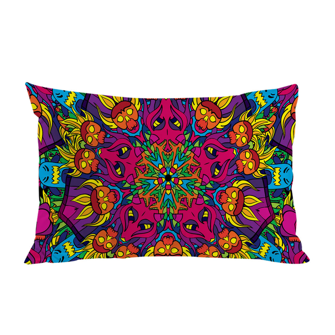 Crazy Purplish Demons Mandala Pillowcases