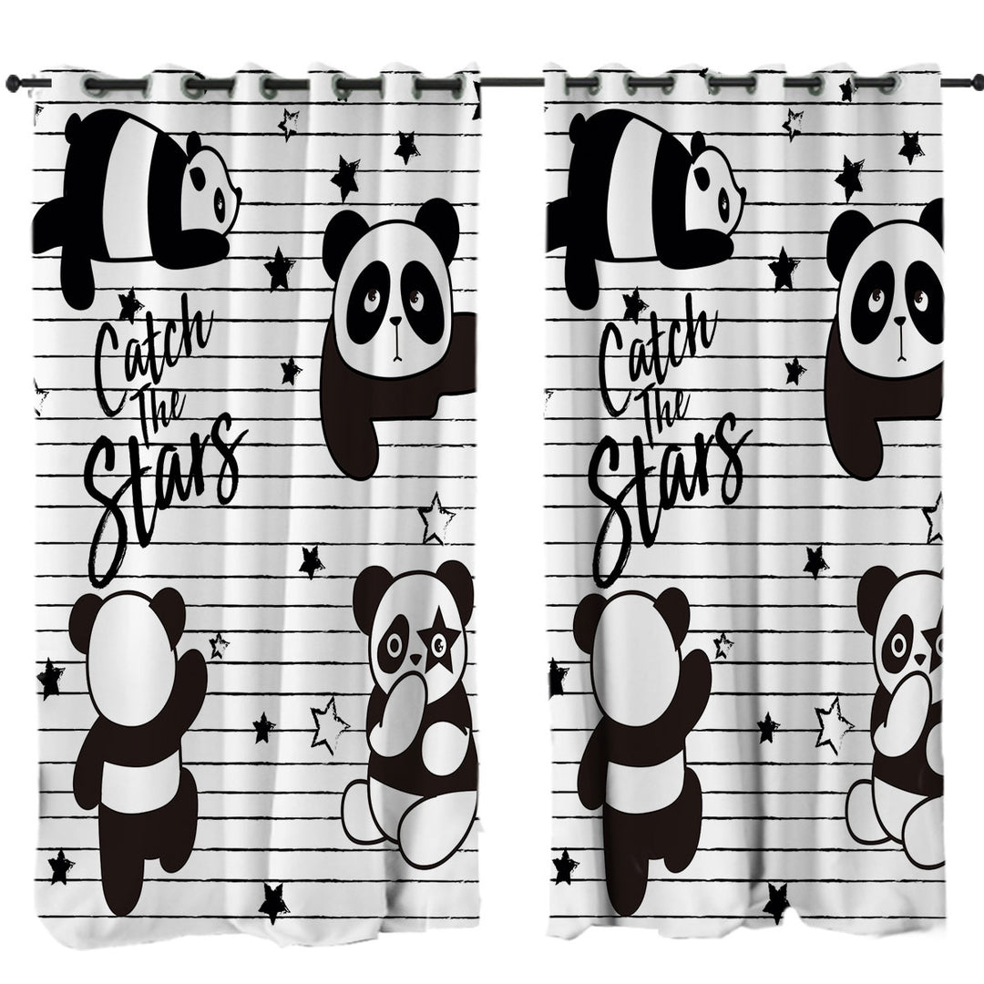 Curtain with Catch the Stars Cute Panda