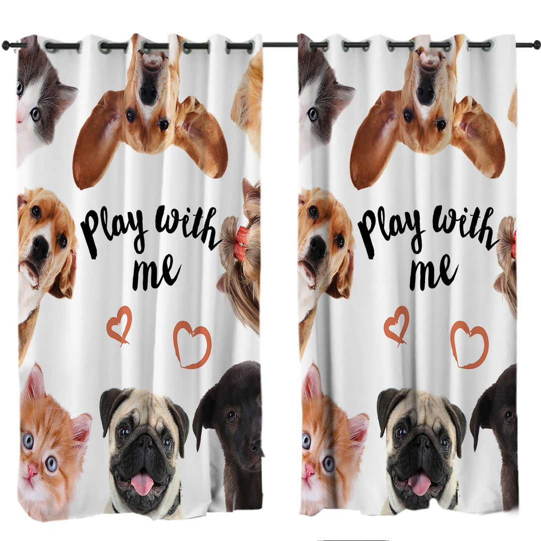 Curtain with Dog Play With Me