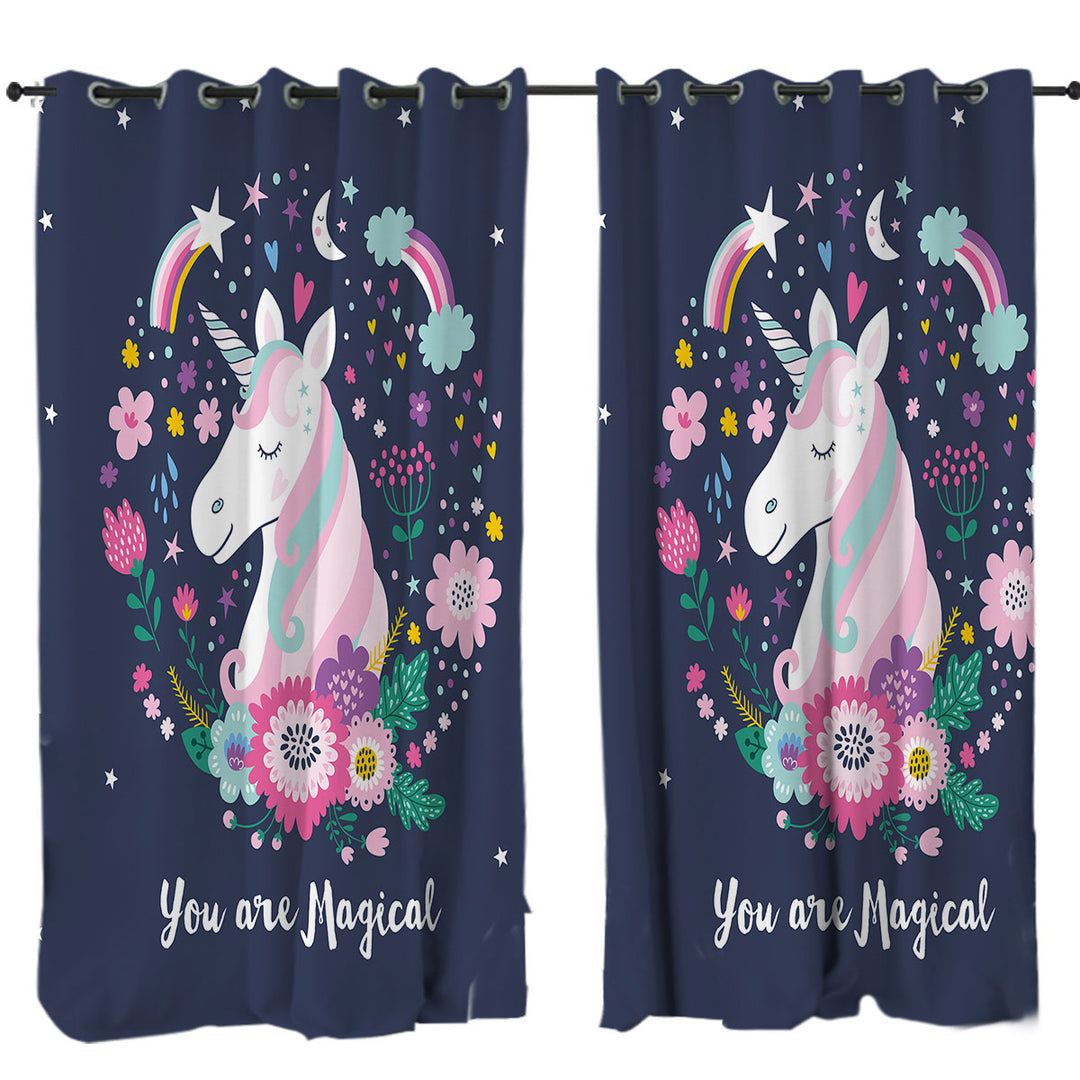 Curtain with You are Magical Unicorn