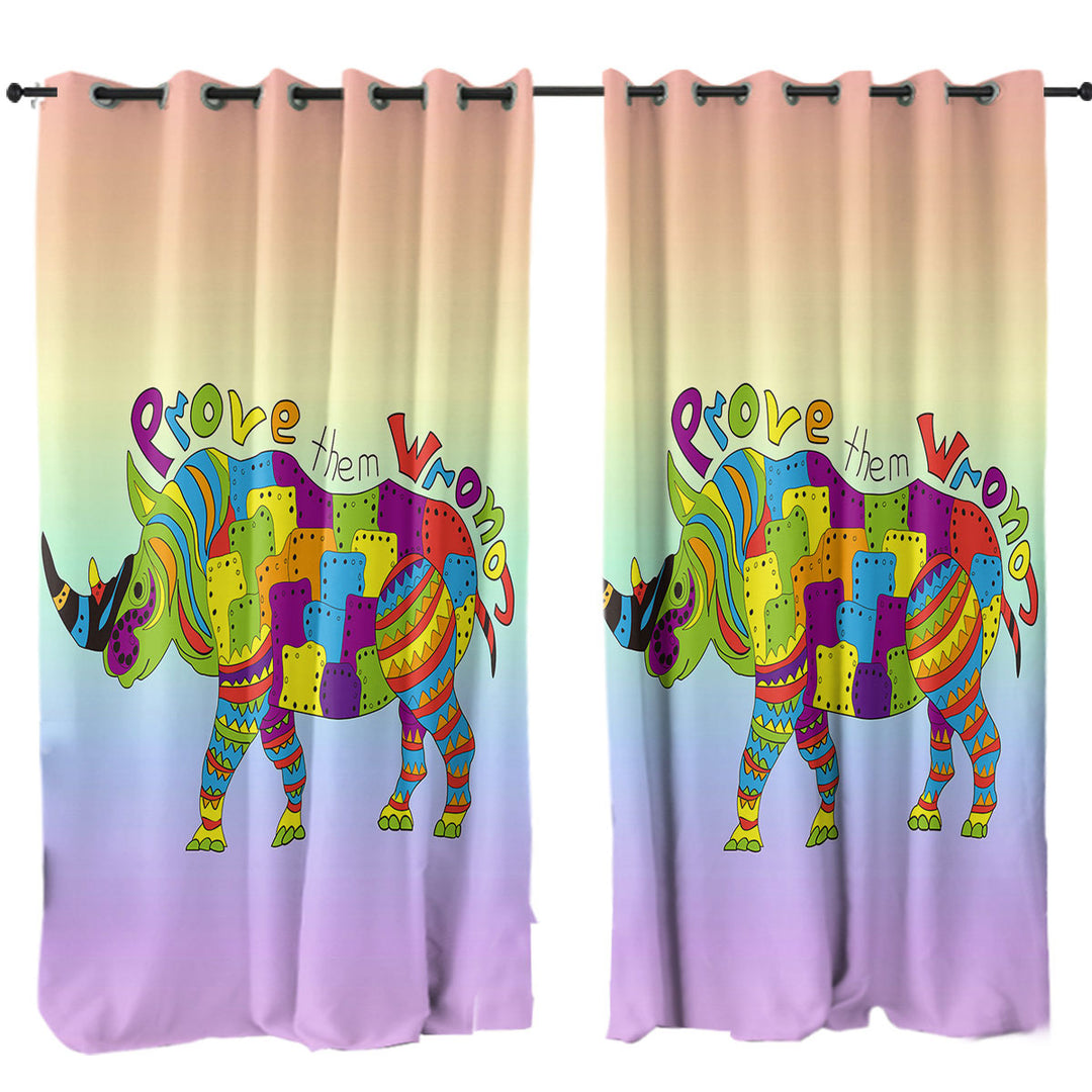 Curtains for Bedroom with Inspirational Multi Colored Rhino