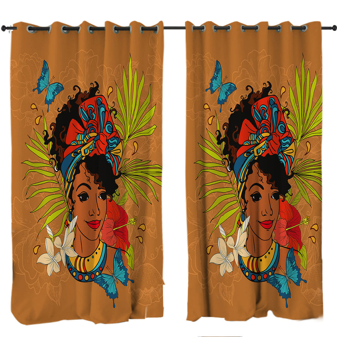 Curtains with Hawaii Girl