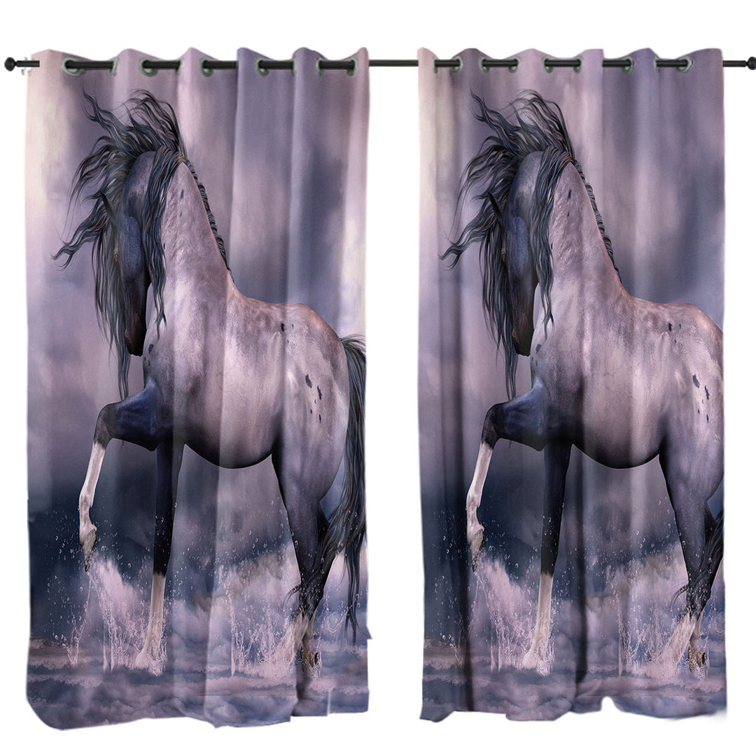 Curtains with Untamed Spirit Stunning Horse Art