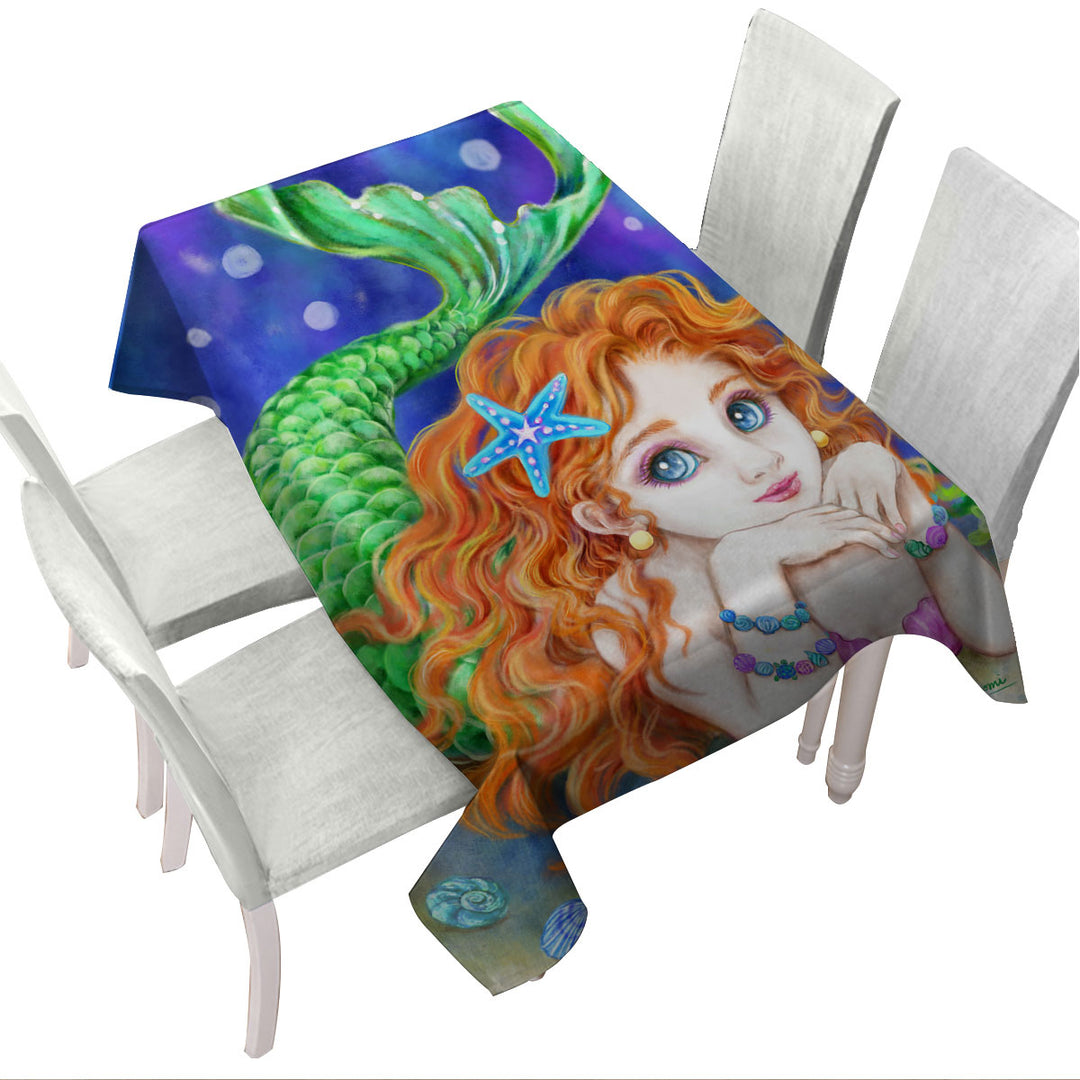 Custom table Covers with Girls Room Designs Mermaid Dream
