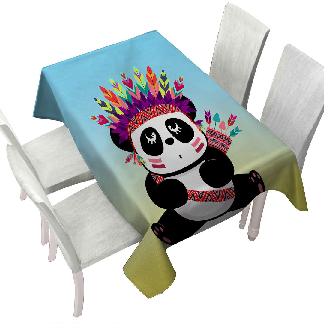 Custom table cloth with Chief Panda