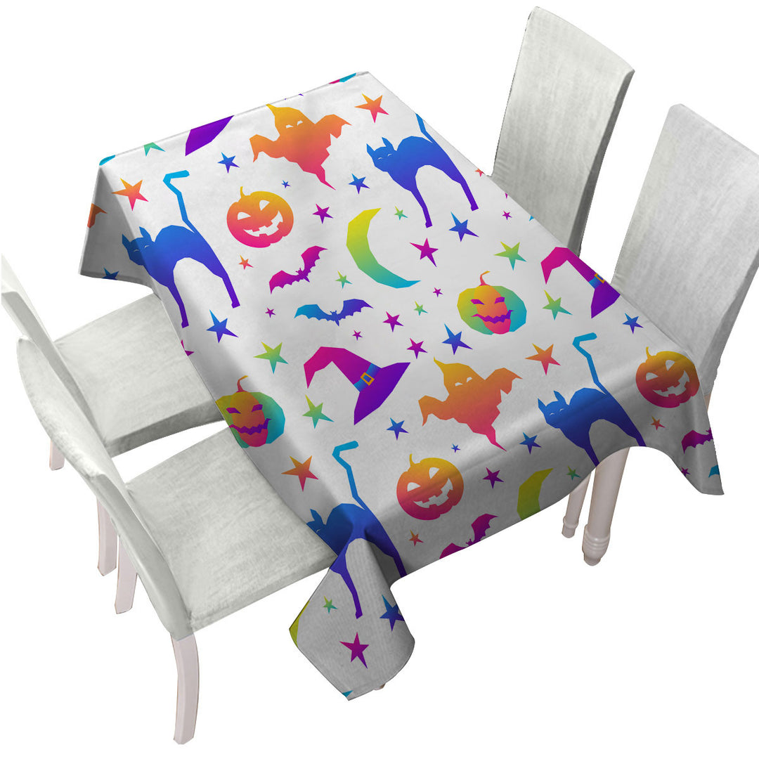 Custom table cloth with Cool Halloween Pattern