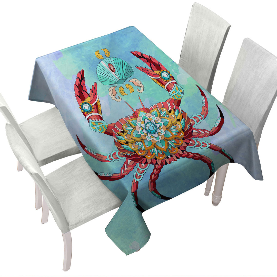 Custom tablecloths with Diamond Crab