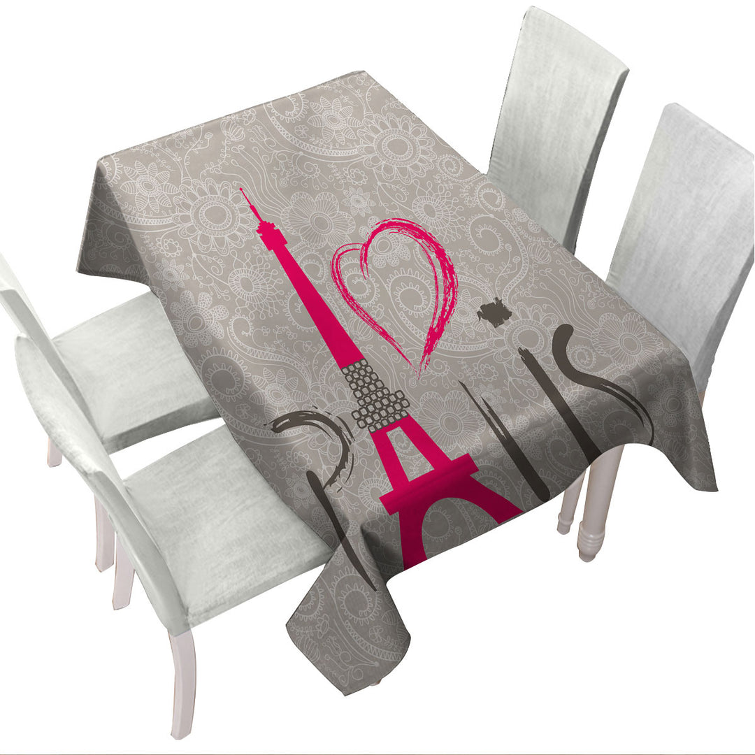 Custom tablecloths with Paris