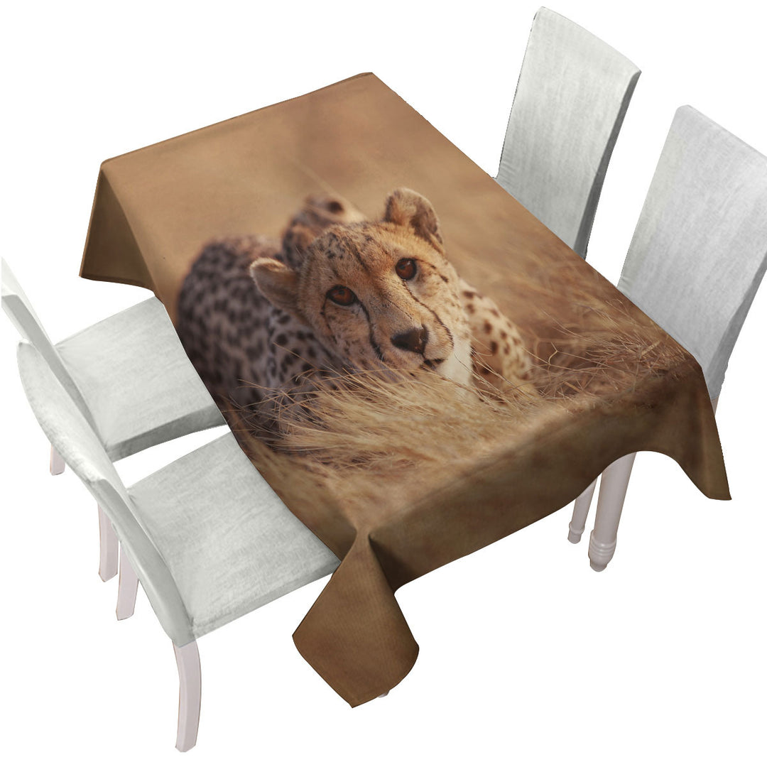 Custom tablecloths with Wild Cheetah