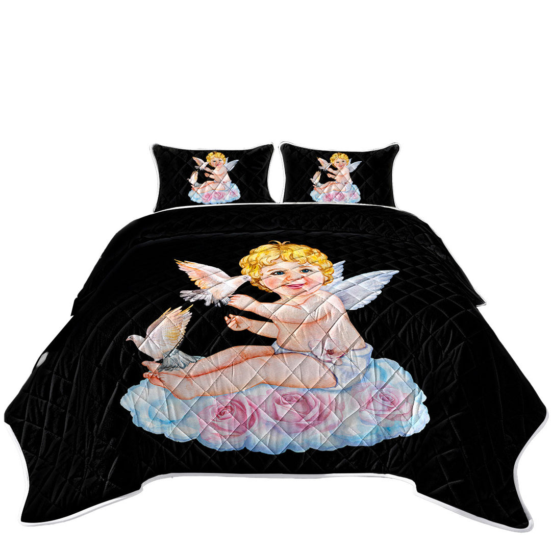 Cute Angel Baby Cupid Coverlet