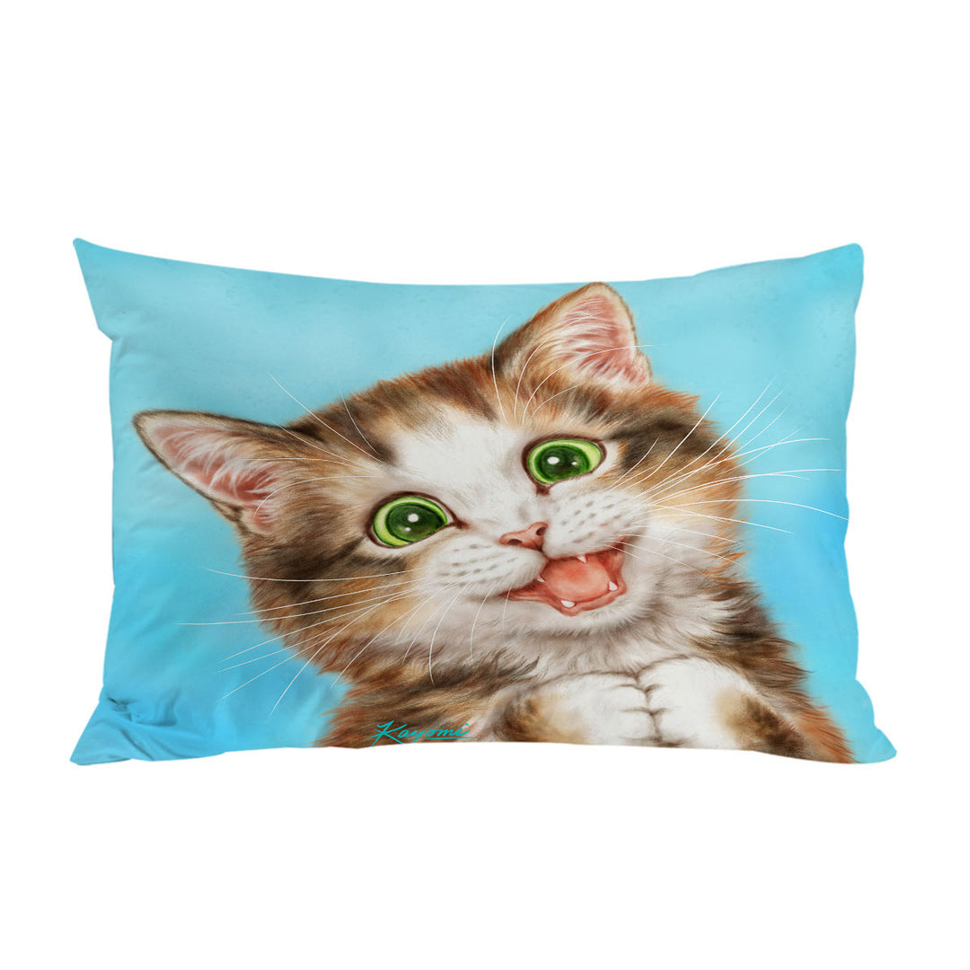 Cute Art for Kids Sweet Innocent Kitty Cat Pillow Cases