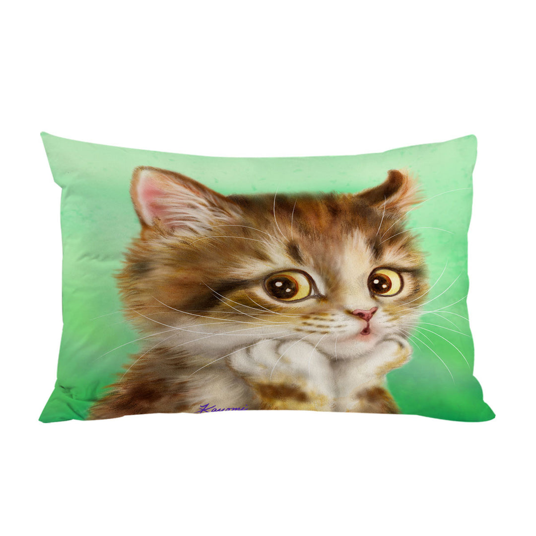 Cute Cat Art Designs Patient Kitten Pillowcases