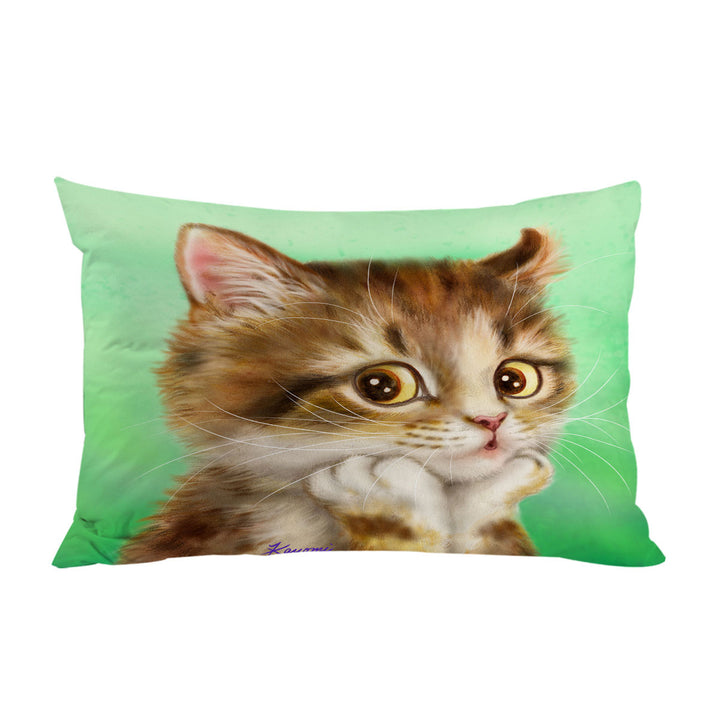 Cute Cat Art Designs Patient Kitten Pillowcases