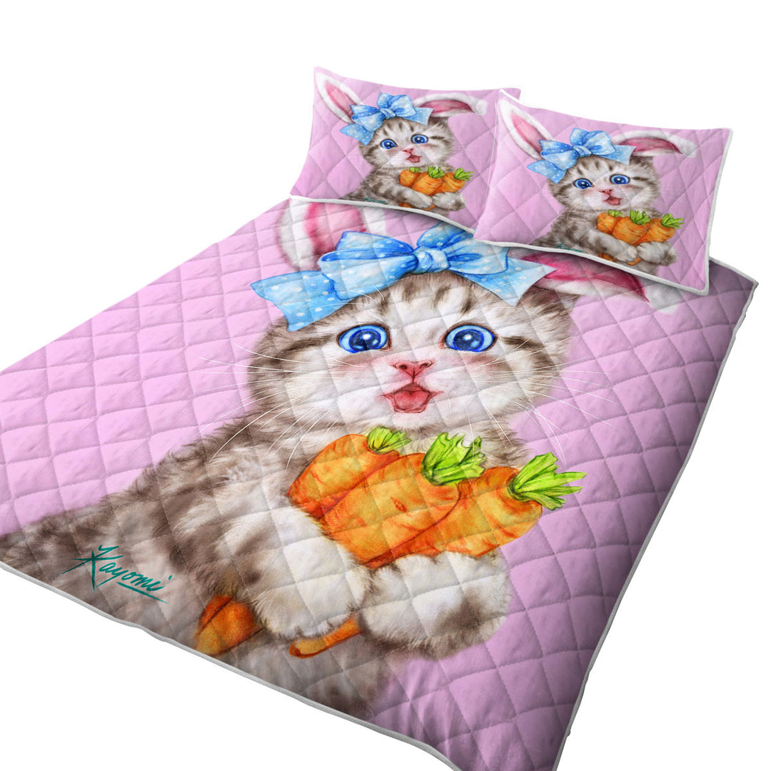 Cute Cat Drawings for Kids the Rabbit Kitten King Size Bedspreads