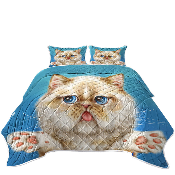 Cute Cats Art Drawings Brown Kitten Daybed Covers Sets