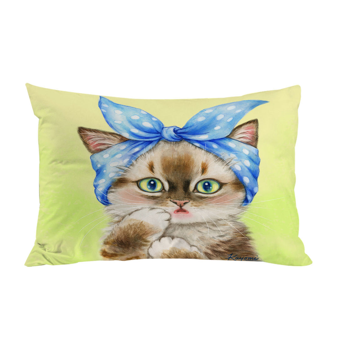 Cute Cats Art Girly Hair Bandana Kerchief Kitten King Pillow Cases
