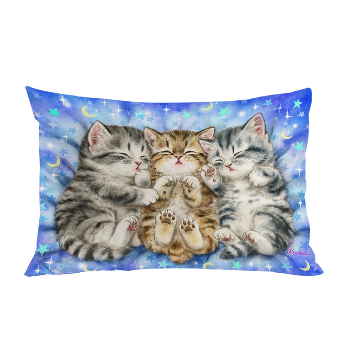 Cute Cats Nap Time Three Sweet Kittens Pillowcase