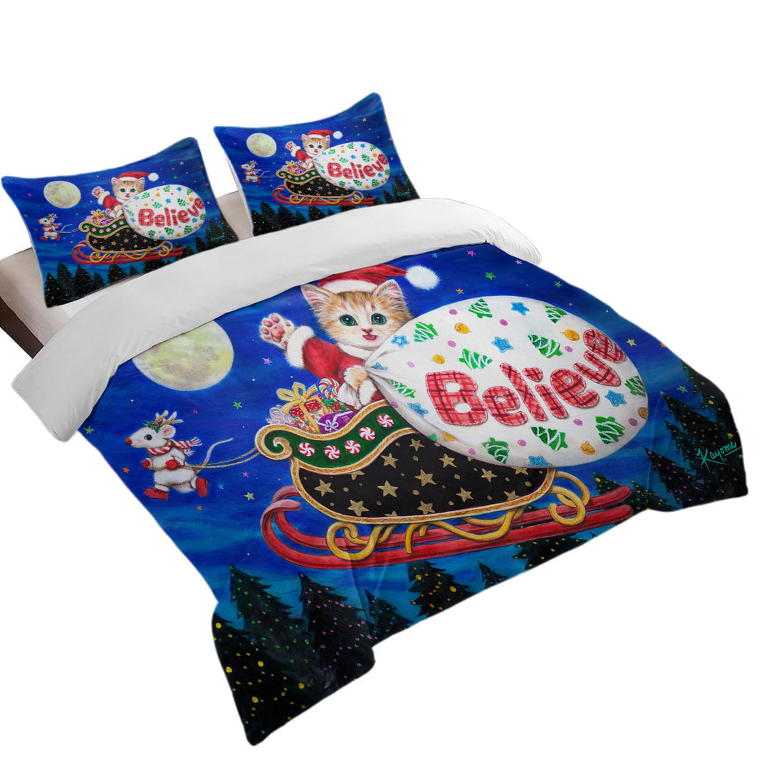 Cute Christmas Design Mouse and Cat Daybed Covers Sets
