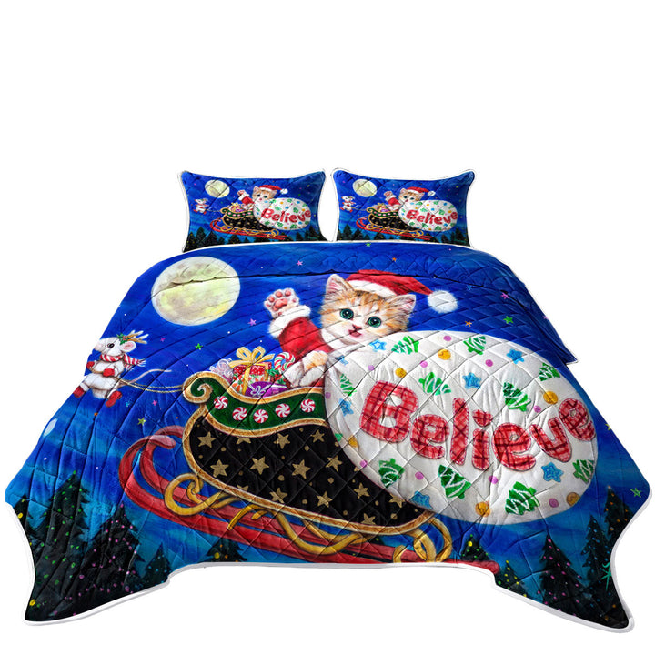 Cute Christmas Design Mouse and Cat Quilts