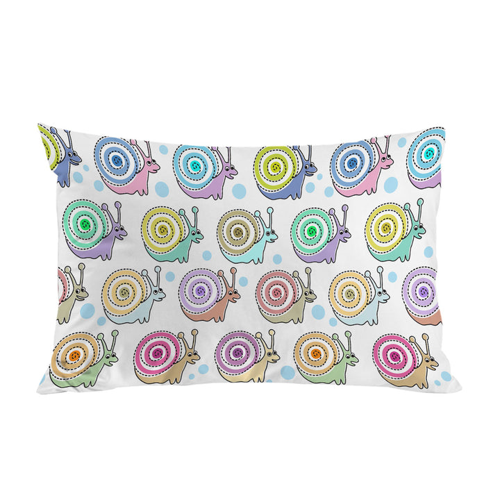 Cute Colorful Snails Pillowcase
