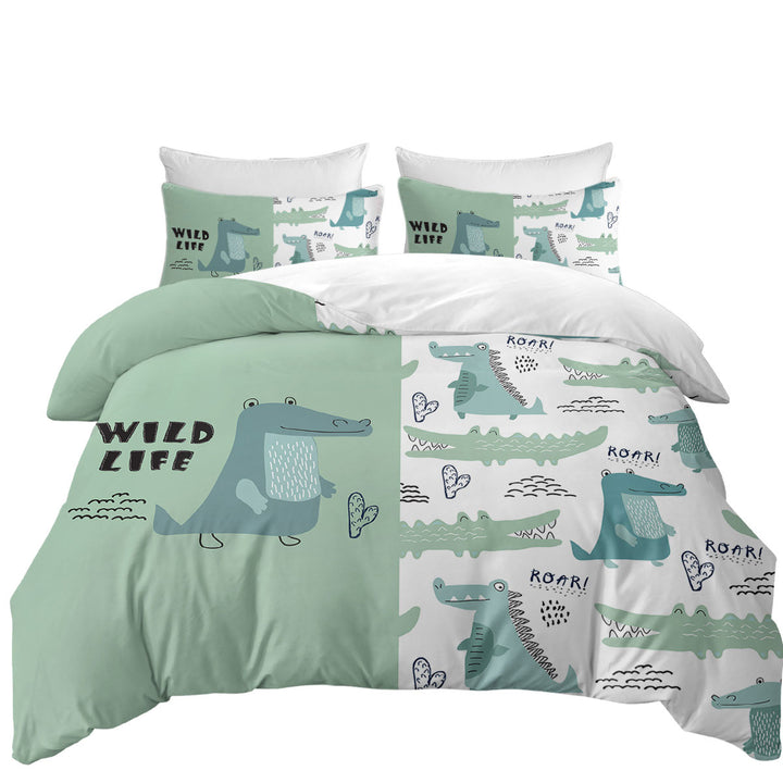 Cute Crocodiles for Kids Quilt Cover