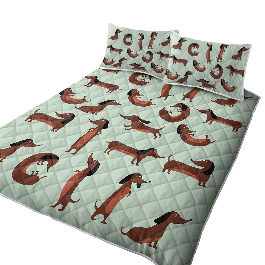 Cute Dachshund Pattern Quilts