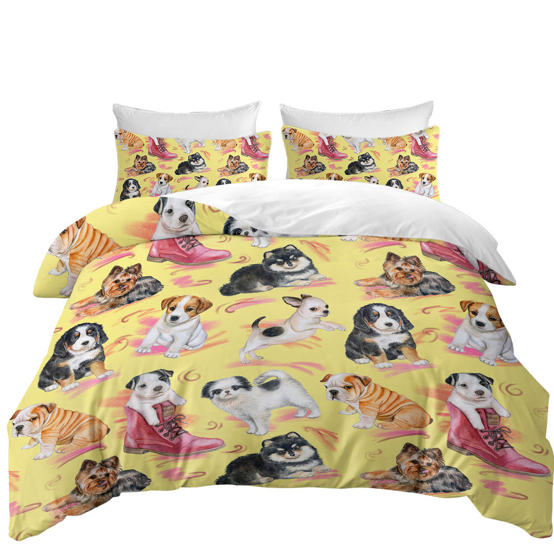 Cute Dogs Puppies Best Duvet Covers