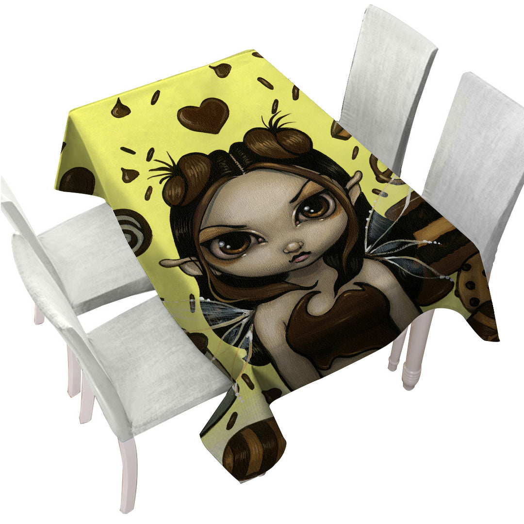Cute Fantasy Favorite Treats Chocolate Fairy Custom tablecloths