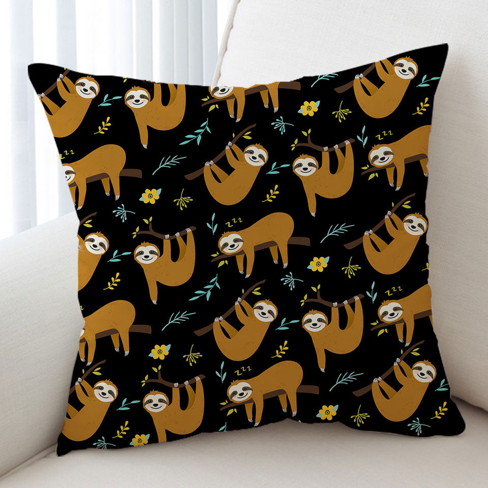 Cute Hanging Sloths Cushion
