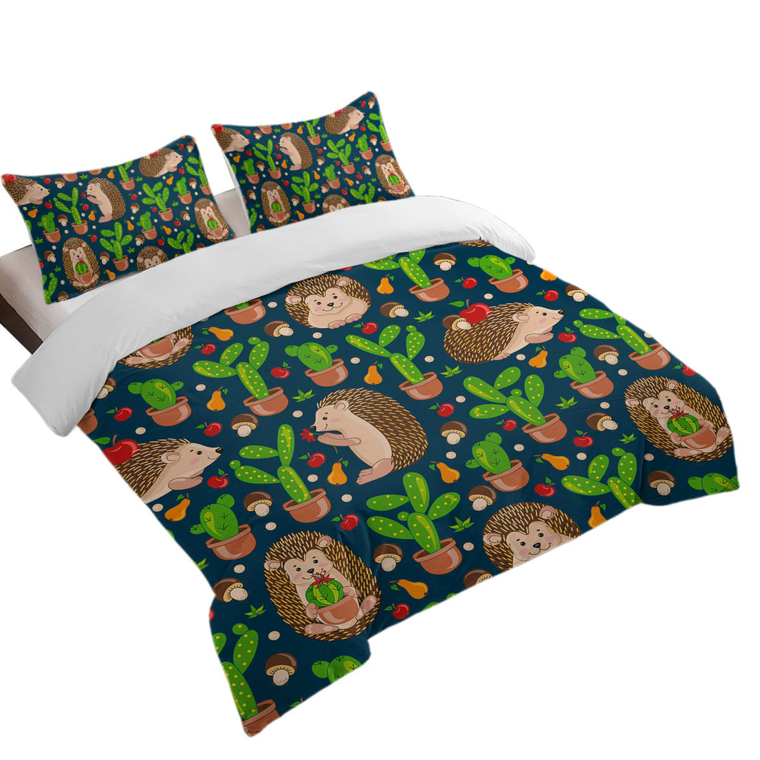 Cute Hedgehog and Cactus Donna Covers